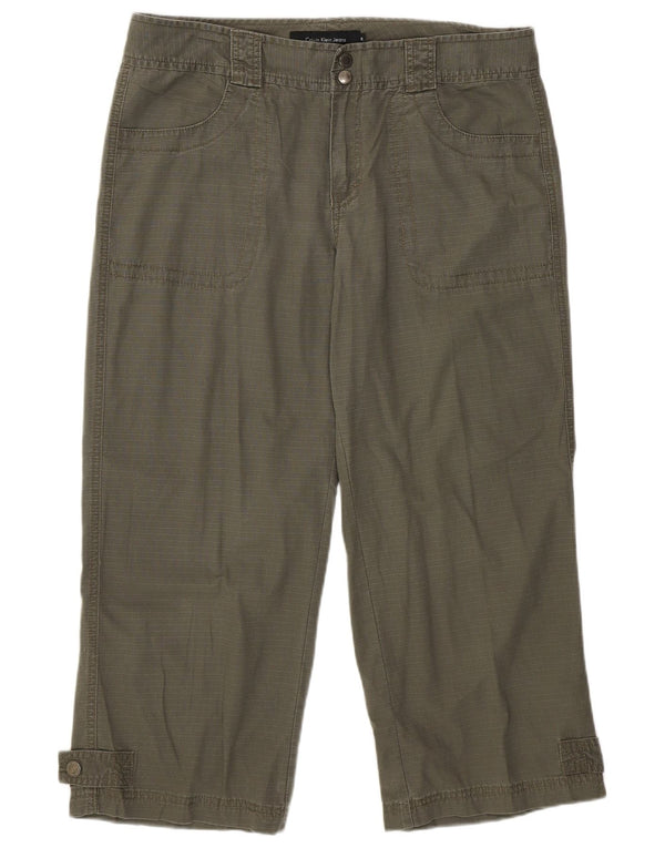 Calvin Klein Damen gerade Caprihose US 12 Large W34 L23 Khaki