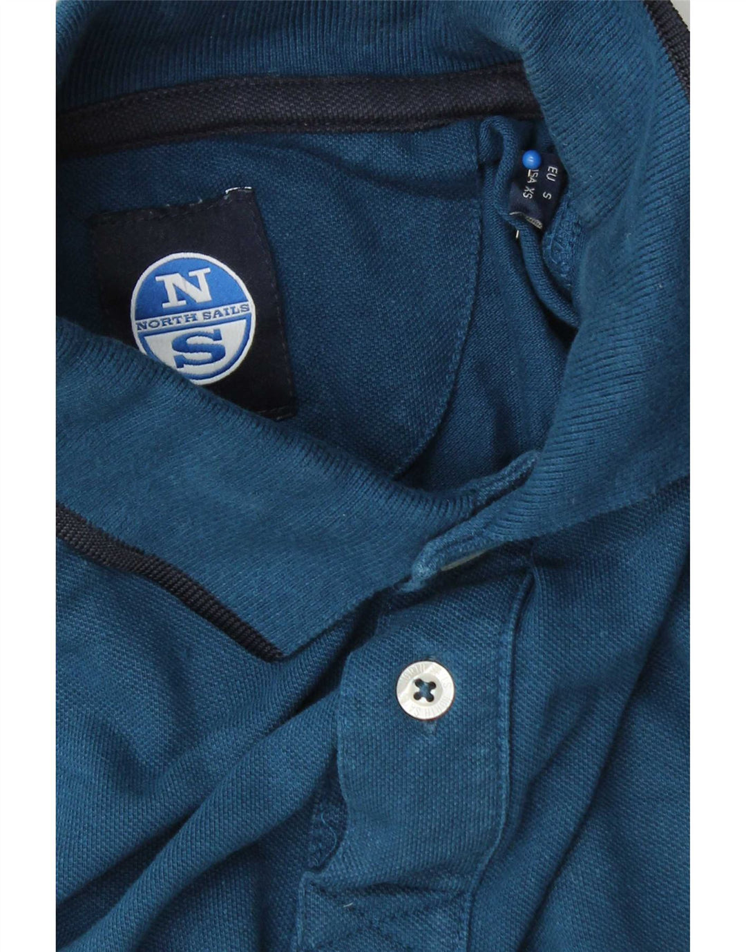 North Sails Herren-Langarm-Poloshirt, Größe S, Marineblau