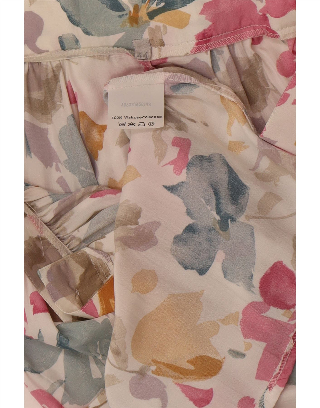 Vintage Damen ausgestellter Rock IT 44 Medium W31 Mehrfarbige florale Viskose