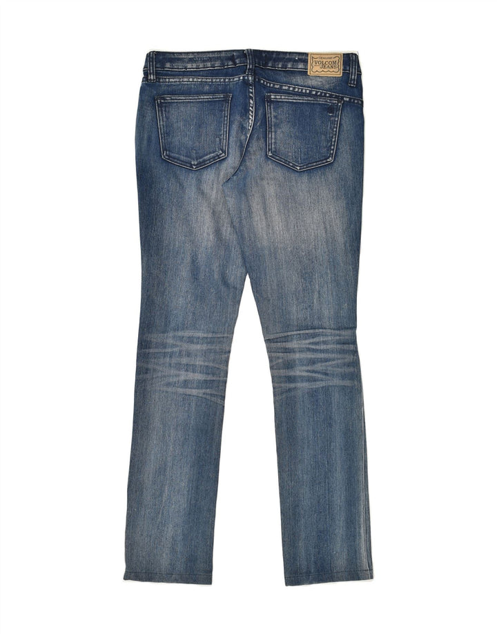VOLCOM Womens Coupe Ajustee Distressed Skinny Jeans W29 L30 Blue Cotton | Vintage Volcom | Thrift | Second-Hand Volcom | Used Clothing | Messina Hembry 
