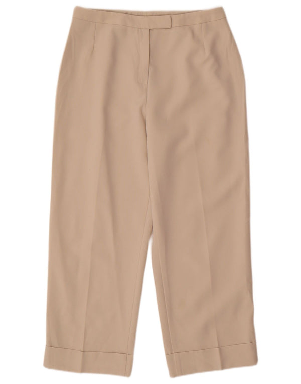Marks & Spencer Damen gerade geschnittene Hose UK 12 Medium W30 L24 Beige