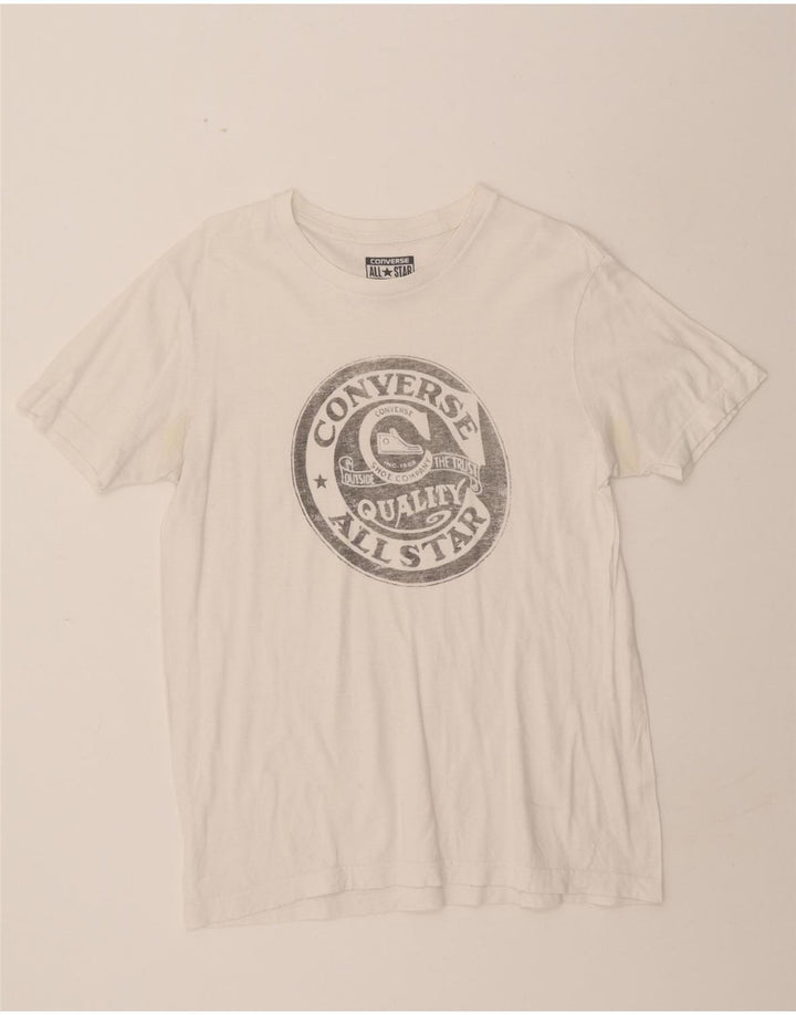 CONVERSE Mens Graphic T-Shirt Top XS White Cotton Vintage Converse and Second-Hand Converse from Messina Hembry 