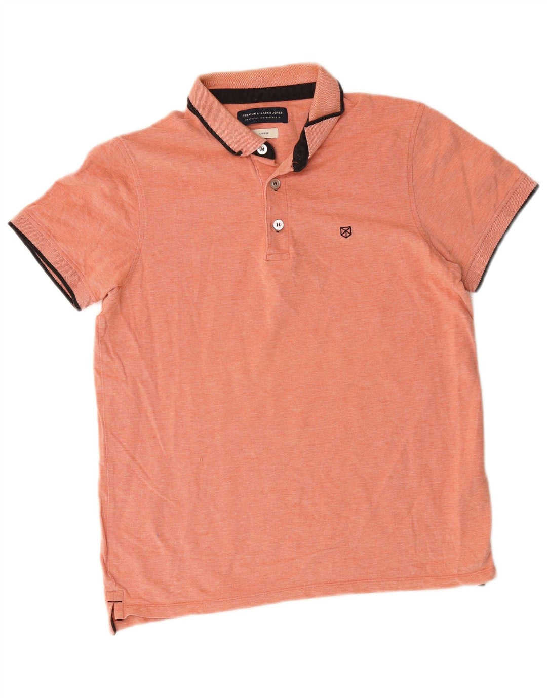 Jack & Jones Herren-Poloshirt, große orangefarbene Baumwolle