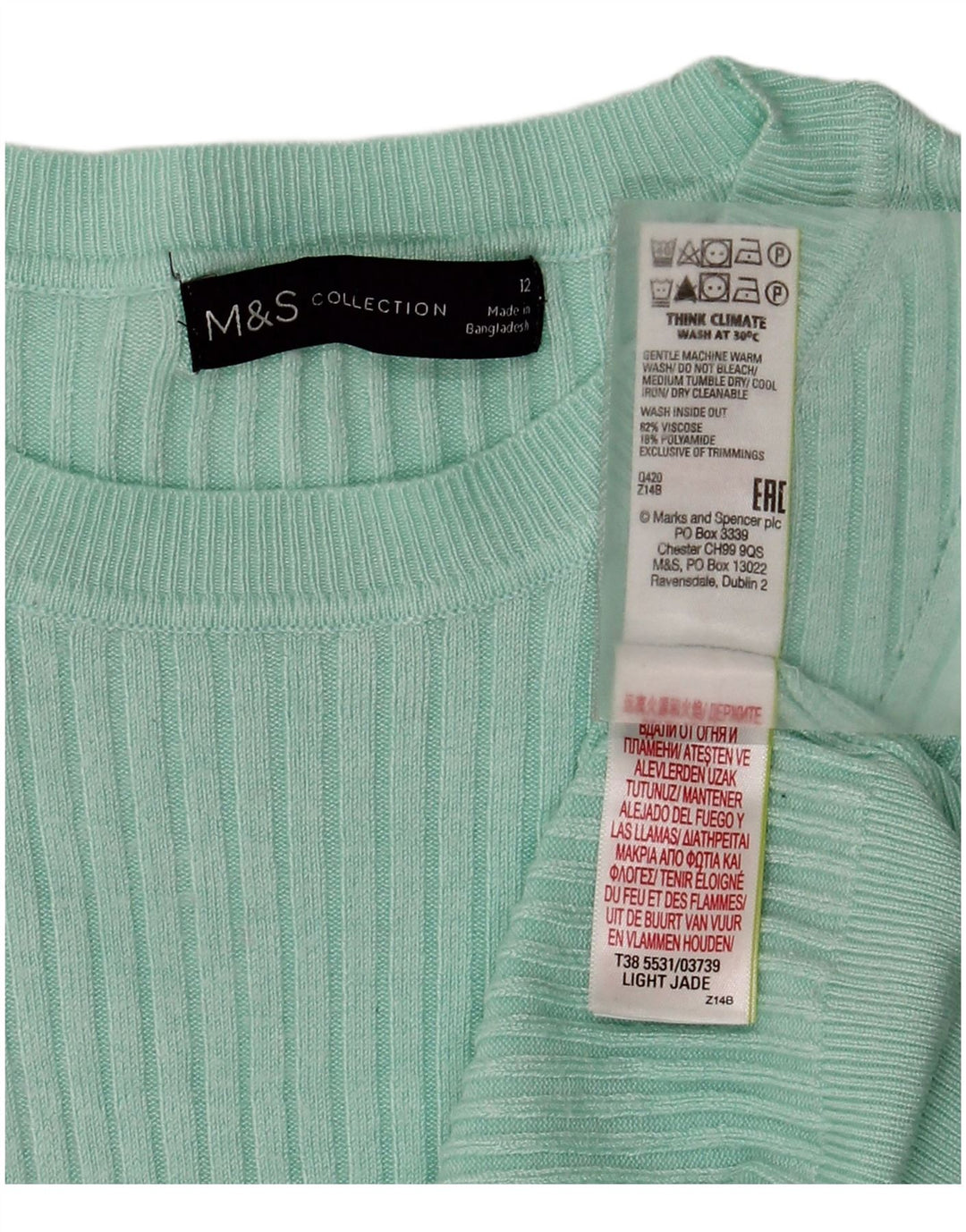 Marks & Spencer Damen-Pullover mit U-Boot-Ausschnitt, Gr. 12, Mittelgrün
