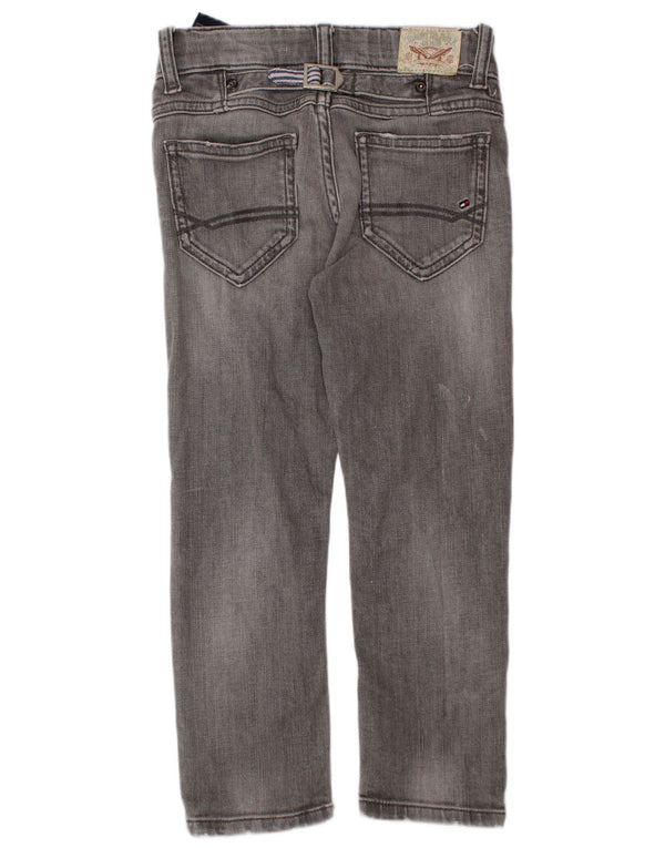 TOMMY HILFIGER Jungen Straight Jeans 3-4 Jahre W22 L18 Graue Baumwolle