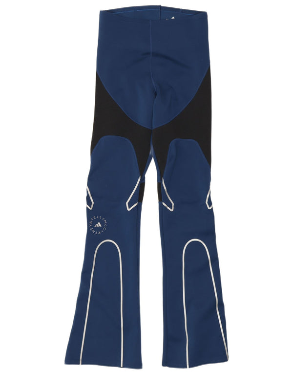 Adidas Damen Stella McCartney Leggings UK 8/10 Small Blue Colourblock