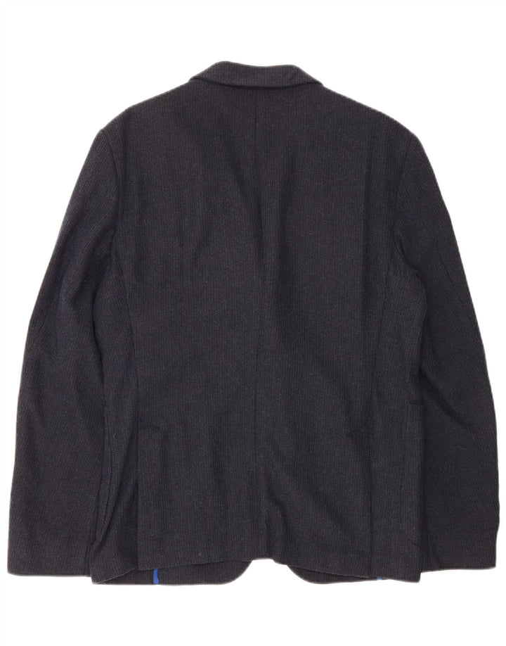 Joop Herren-Blazer mit 2 Knöpfen, IT 48, mittelmarineblaue Baumwolle