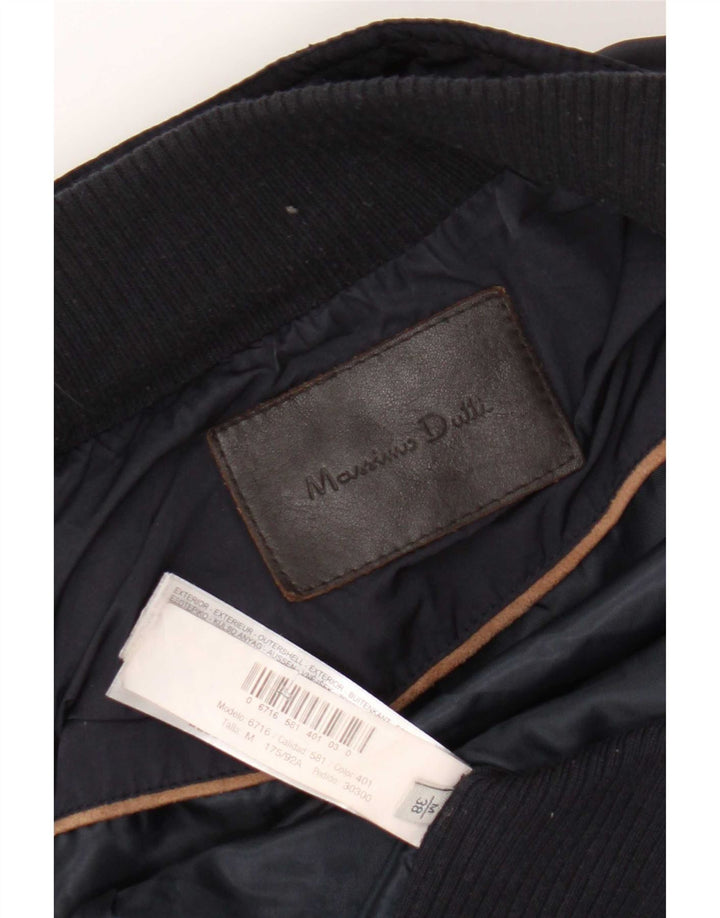 Massimo Dutti Damen Steppjacke EU 38 Medium Navy Blue Colourblock