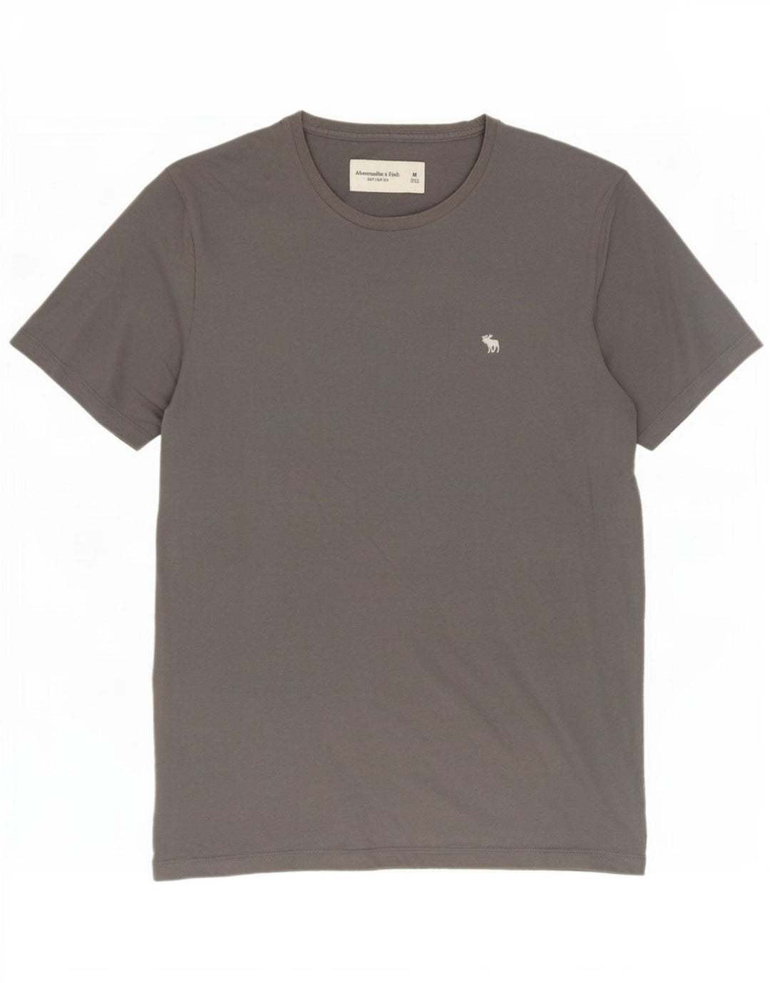 Abercrombie & Fitch Herren-T-Shirt aus mittelgrauer Baumwolle