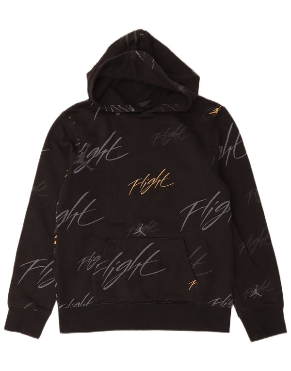 Jordan Jungen-Pullover mit grafischem Kapuzenpullover, 12–13 Jahre, groß, schwarze Baumwolle