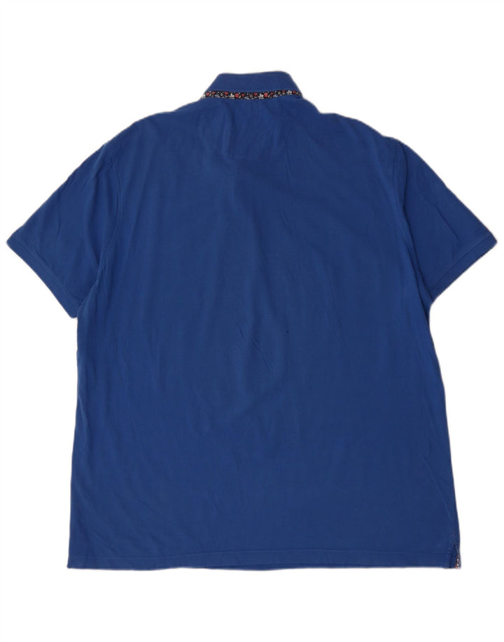 BUGATTI Herren Poloshirt 2XL Blaue Baumwolle