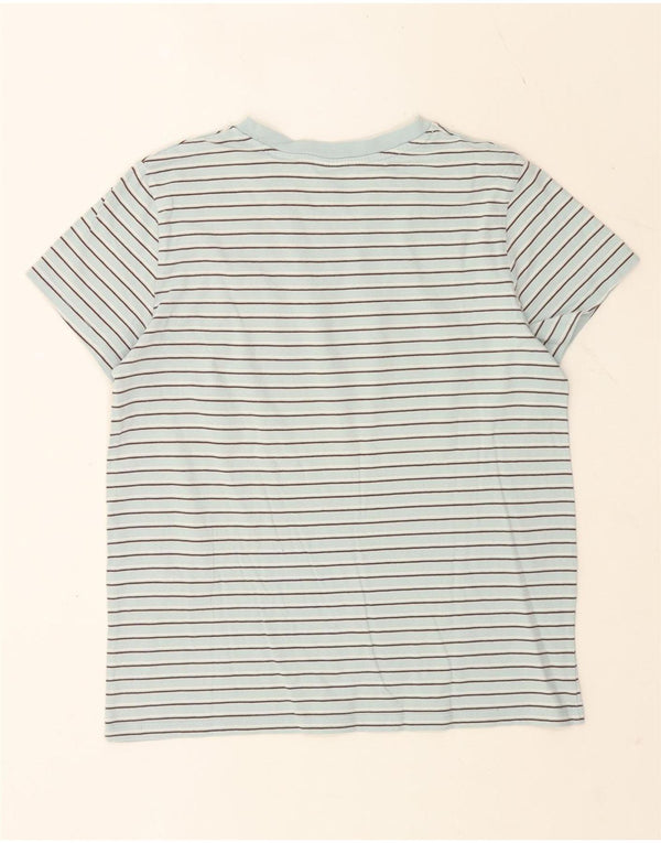 Levi's Damen T-Shirt Top UK 14 Mittelblau gestreift aus Baumwolle