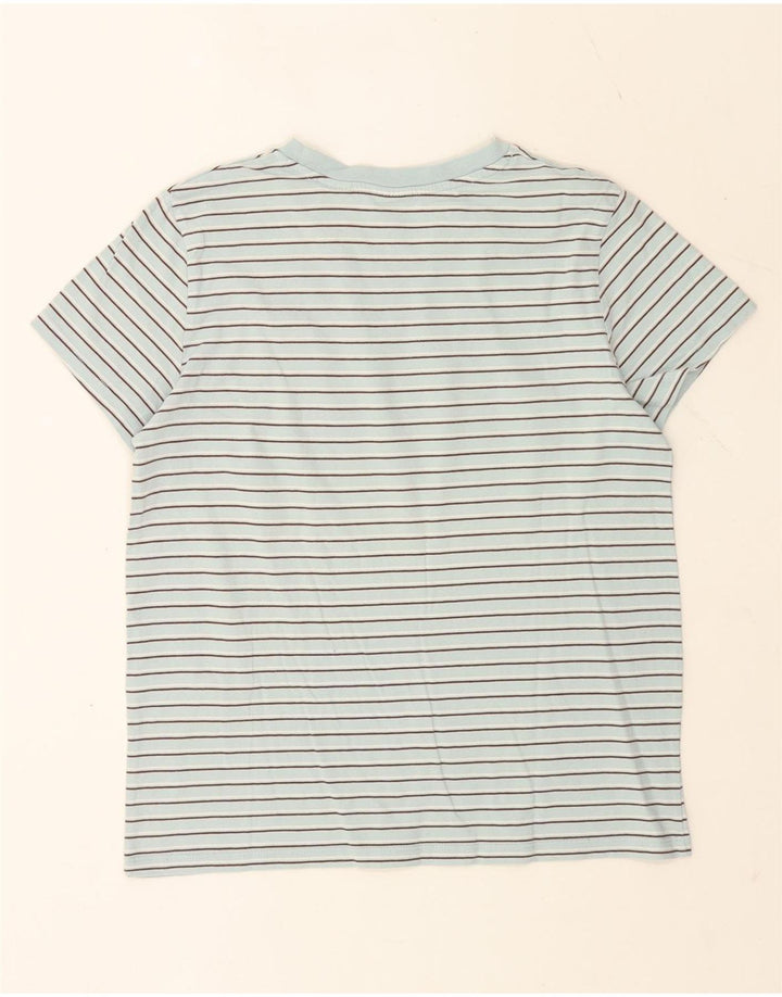 Levi's Damen T-Shirt Top UK 14 Mittelblau gestreift aus Baumwolle