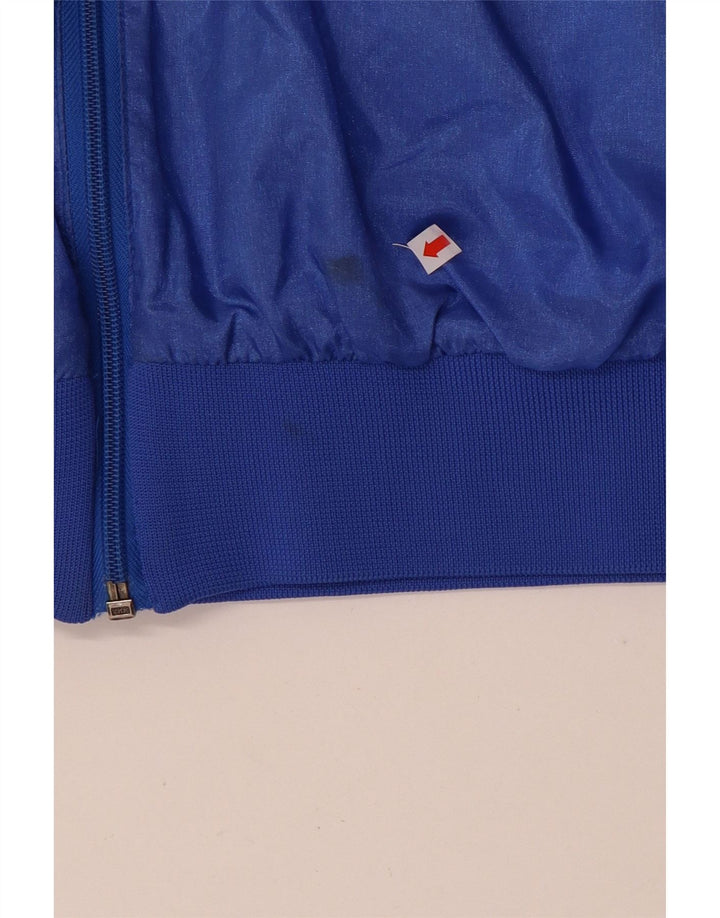 Frank Shorter Herren-Trainingsanzug-Oberteil, Jacke, groß, blaues Colourblock-Nylon