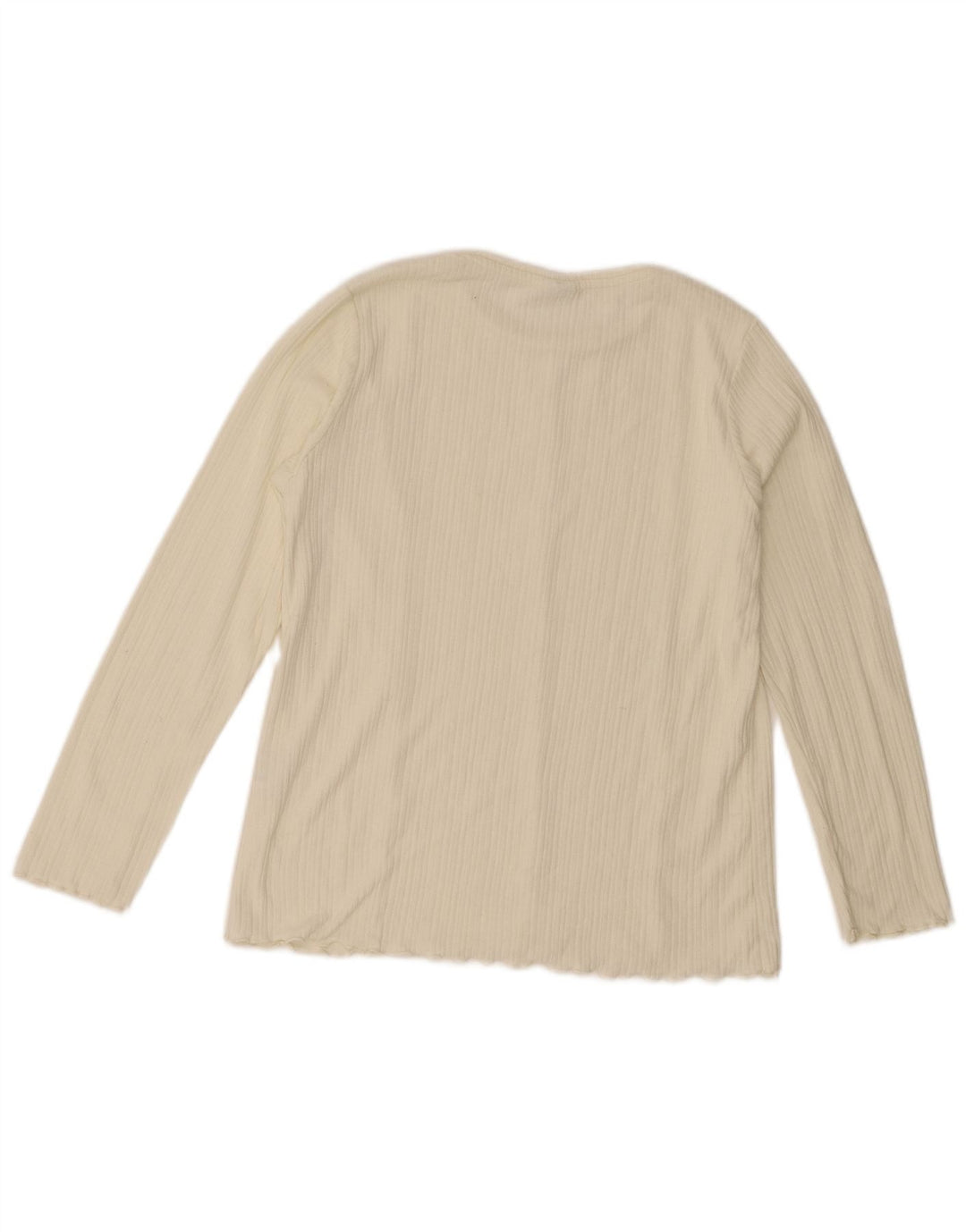 Zara Mädchen-Top, langärmelig, 13–14 Jahre, weißes Polyester