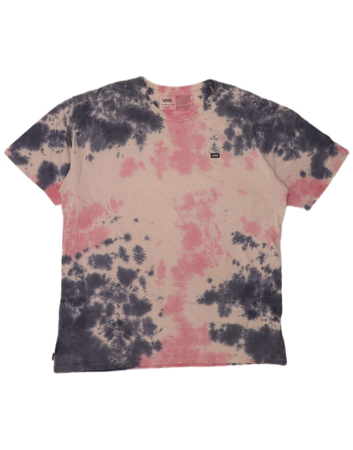 VANS Herren T-Shirt Top XL Pink Tie Dye Baumwolle