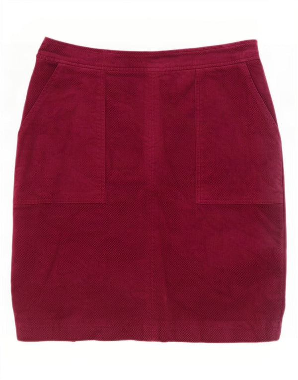 White Stuff Damen Cordrock UK 10 Small W28 Kastanienbraun Baumwolle