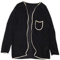 Vintage Damen Offener Cardigan Pullover EU 40 Mittelschwarze Viskose