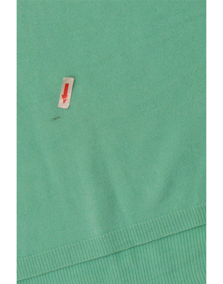 Marks & Spencer Damen-Pullover mit V-Ausschnitt, UK 12, Mittelgrün, Acryl