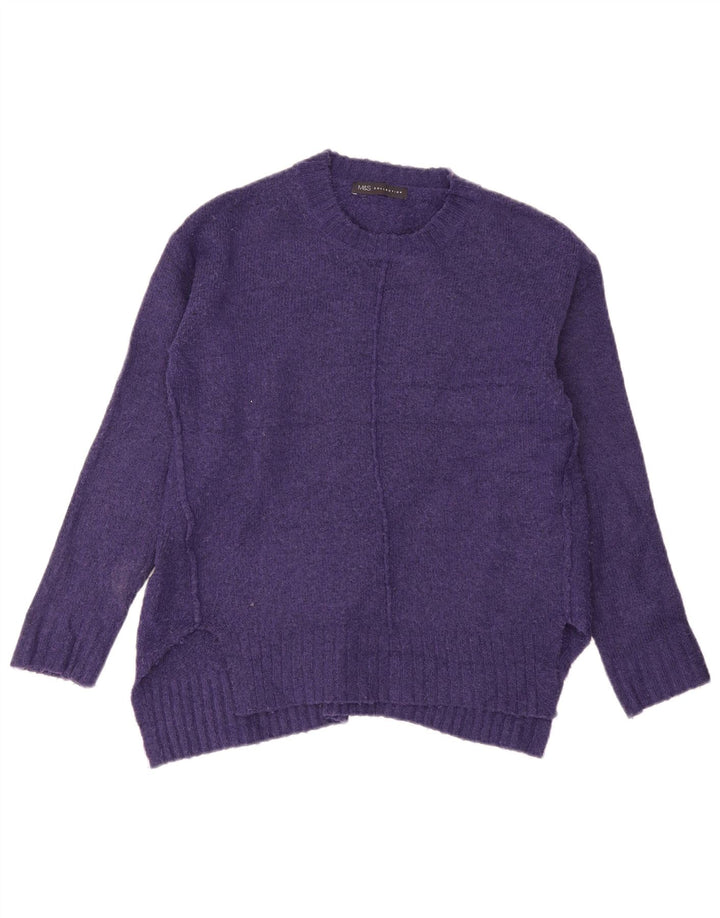 Marks & Spencer Damen-Pullover mit Rundhalsausschnitt, Gr. 10, Violett