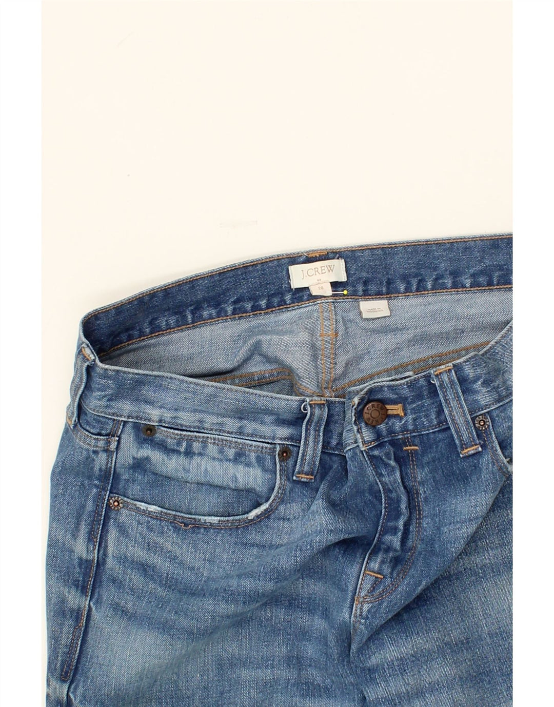 J. CREW Womens Straight Jeans W28 L30 Blue Cotton Vintage J. Crew and Second-Hand J. Crew from Messina Hembry 
