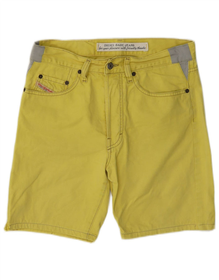 Diesel Damen Freizeitshorts W29 mittelgelbe Baumwolle