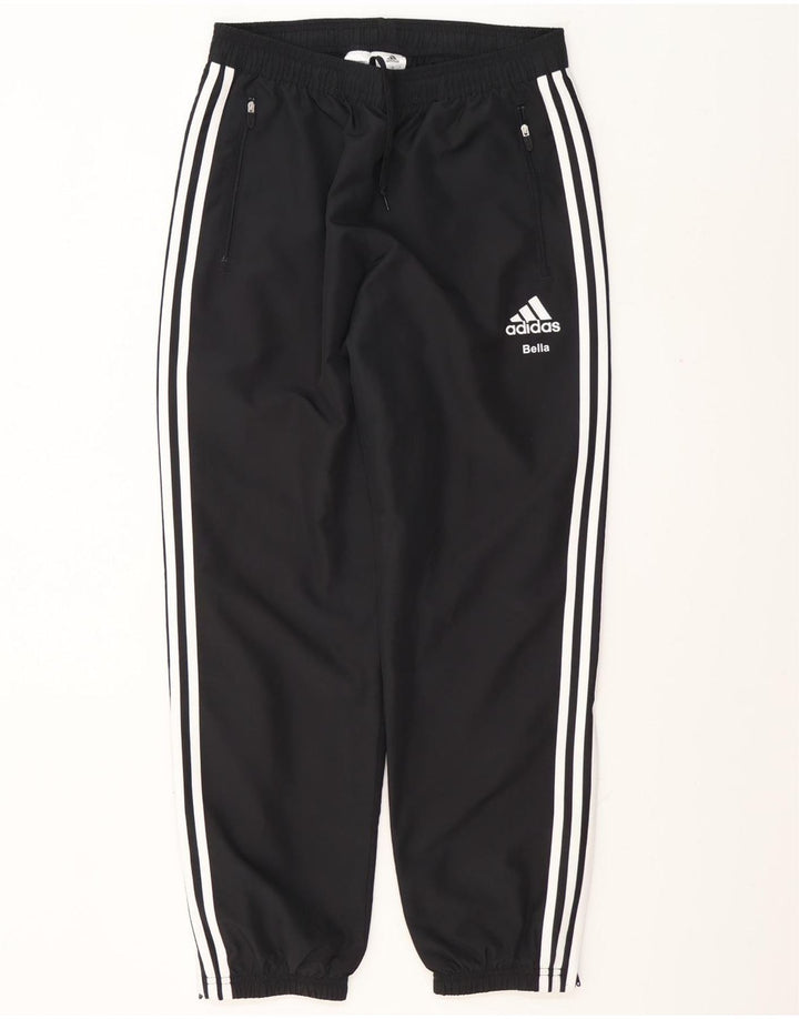 Adidas Herren-Trainingshose, Jogginghose, Mittelschwarz, gestreift, Polyester