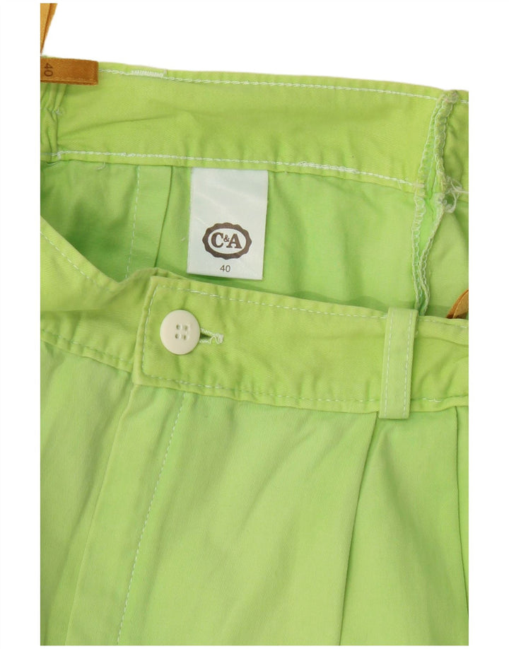 C & A Damen-Chinoshorts mit hoher Taille und Pegged-Chino-Shorts, EU 40, Mittel W26, grüne Baumwolle