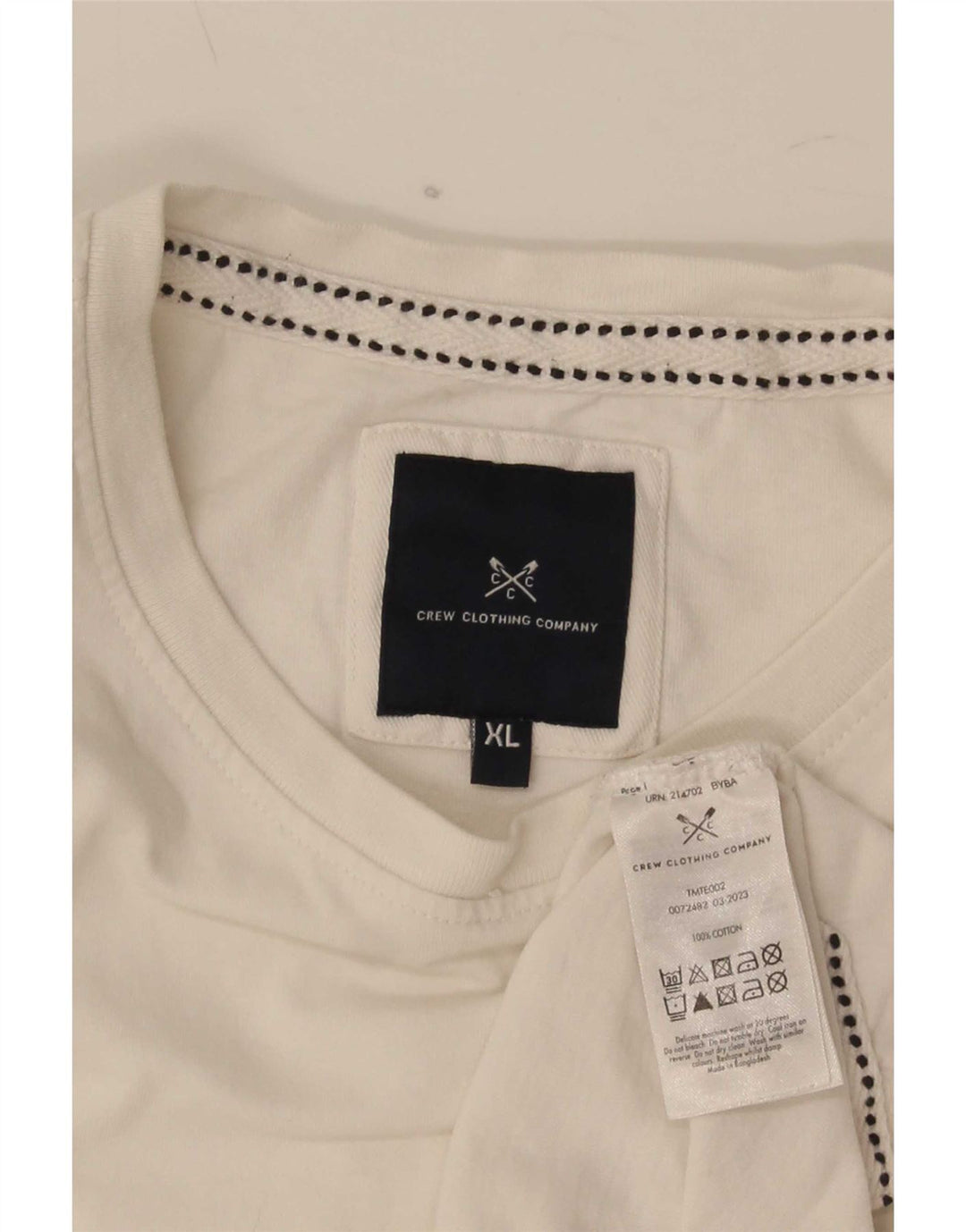 Crew Clothing Herren T-Shirt Top XL Weiße Baumwolle