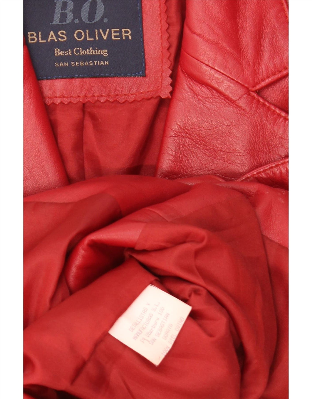 Vintage Damen 3 Knopf Leder Blazer Jacke IT 46 Großes rotes Leder