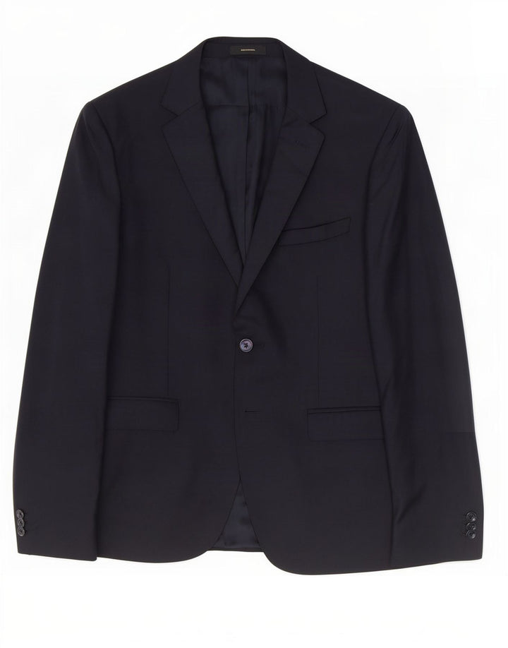Massimo Dutti Herren-Blazer mit 2 Knöpfen, EU 52, groß, Marineblau