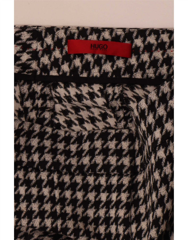 Hugo Boss Damen Slim Cropped-Hose W28 L26 Schwarzer Hahnentritt