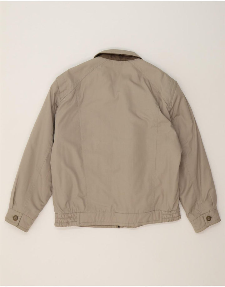 VINTAGE Mens Bomber Jacket IT 50 Large Grey Polyester Vintage Vintage and Second-Hand Vintage from Messina Hembry 