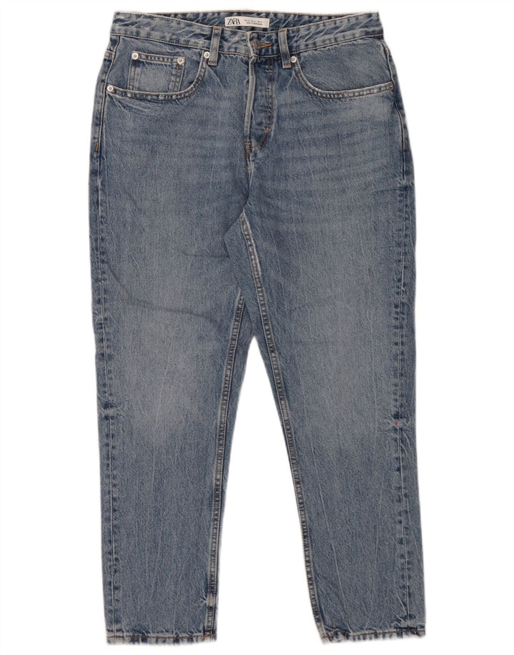 Zara Herren Tapered Jeans EU 40 Medium W31 L26 Blaue Baumwolle