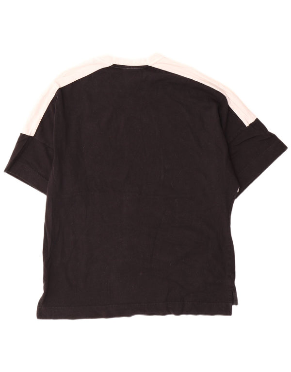 Nike Mens T-Shirt Top Medium Black Colourblock Cotton