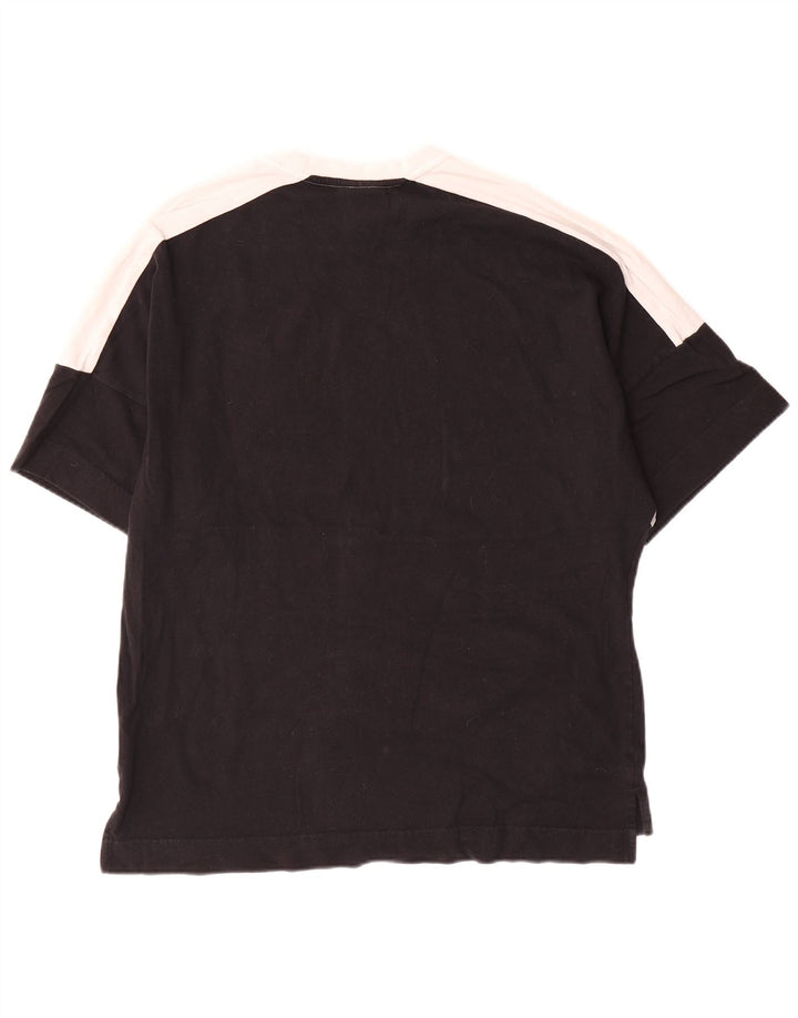 Nike Herren T-Shirt Top Medium Schwarz Colourblock Baumwolle