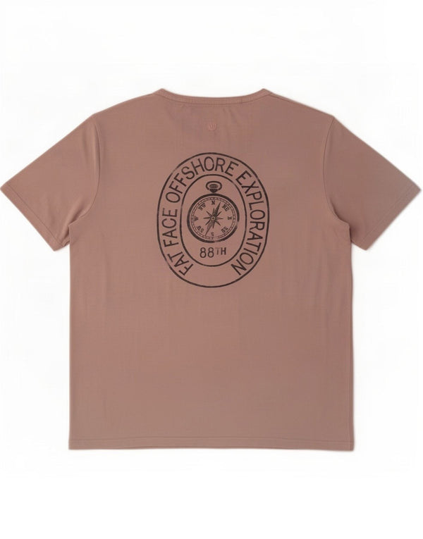 Fat Face Herren Grafik T-Shirt Top XL Rosa Baumwolle