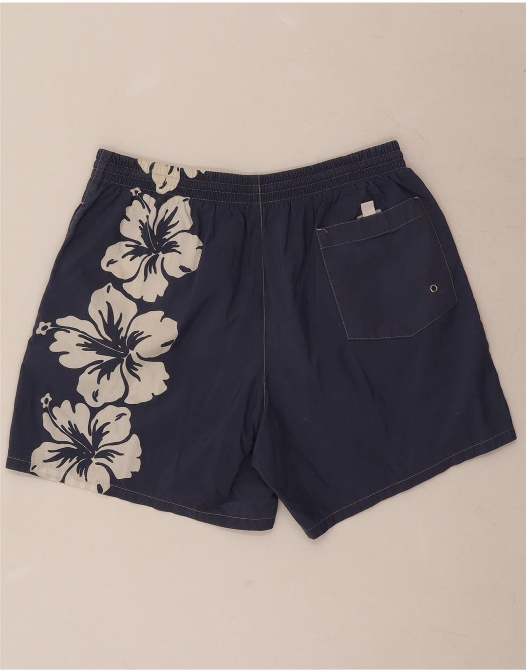 Sergio Tacchini Herren-Badeshorts, mittelgroß, Marineblau mit Blumenmuster