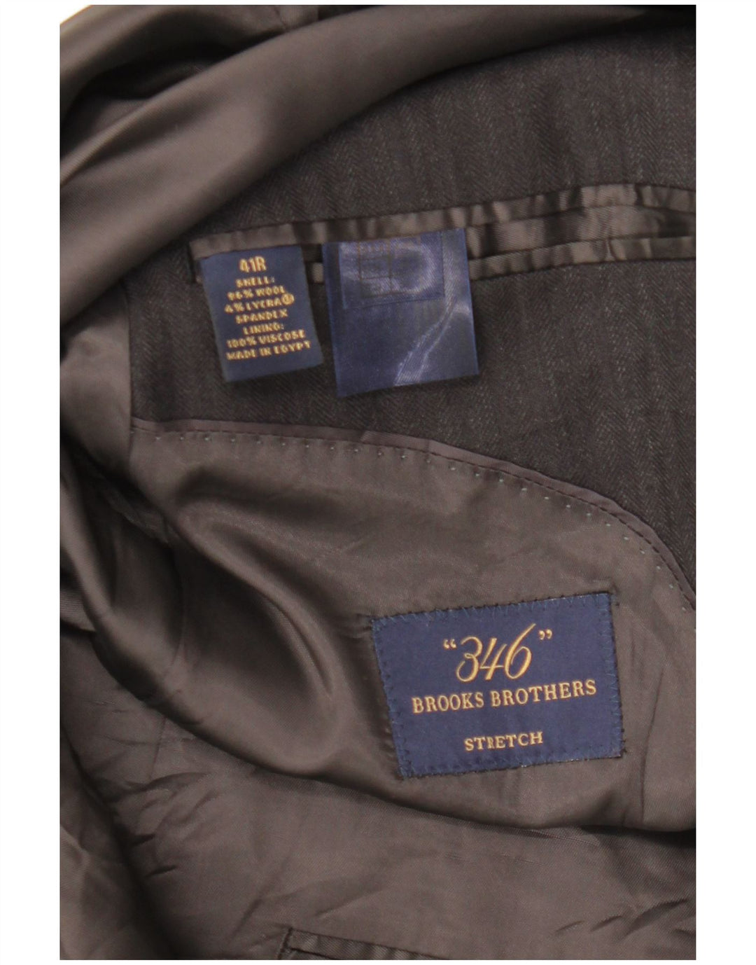 BROOKS BROTHERS Herren 346 Blazer Jacke UK 41 Große schwarze Nadelstreifen