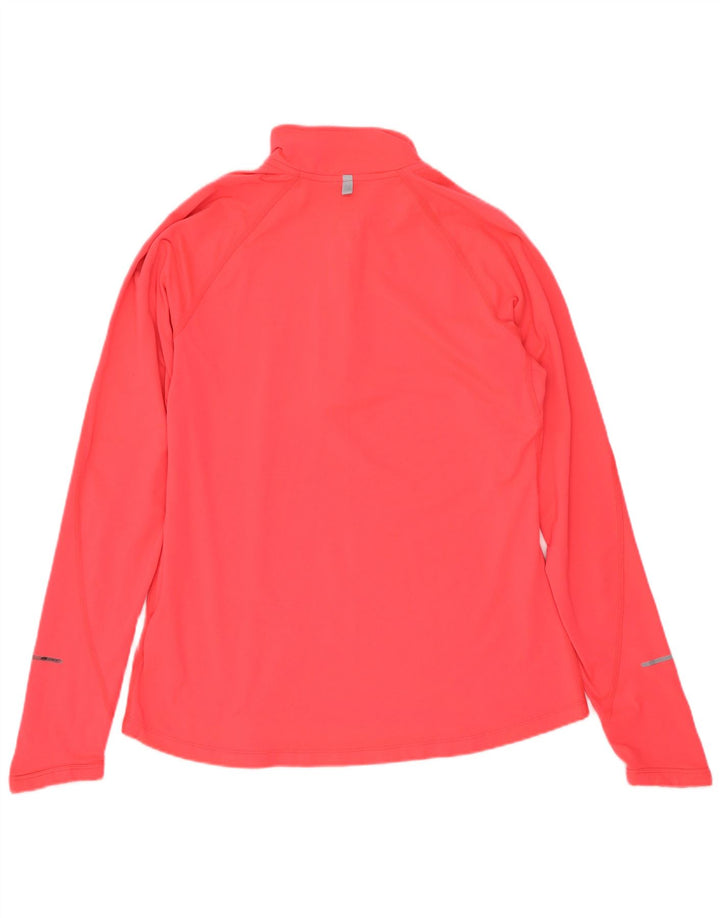 Nike Damen Dri Fit Pullover-Trainingsanzugoberteil mit Reißverschluss, UK 12, Mittelrosa