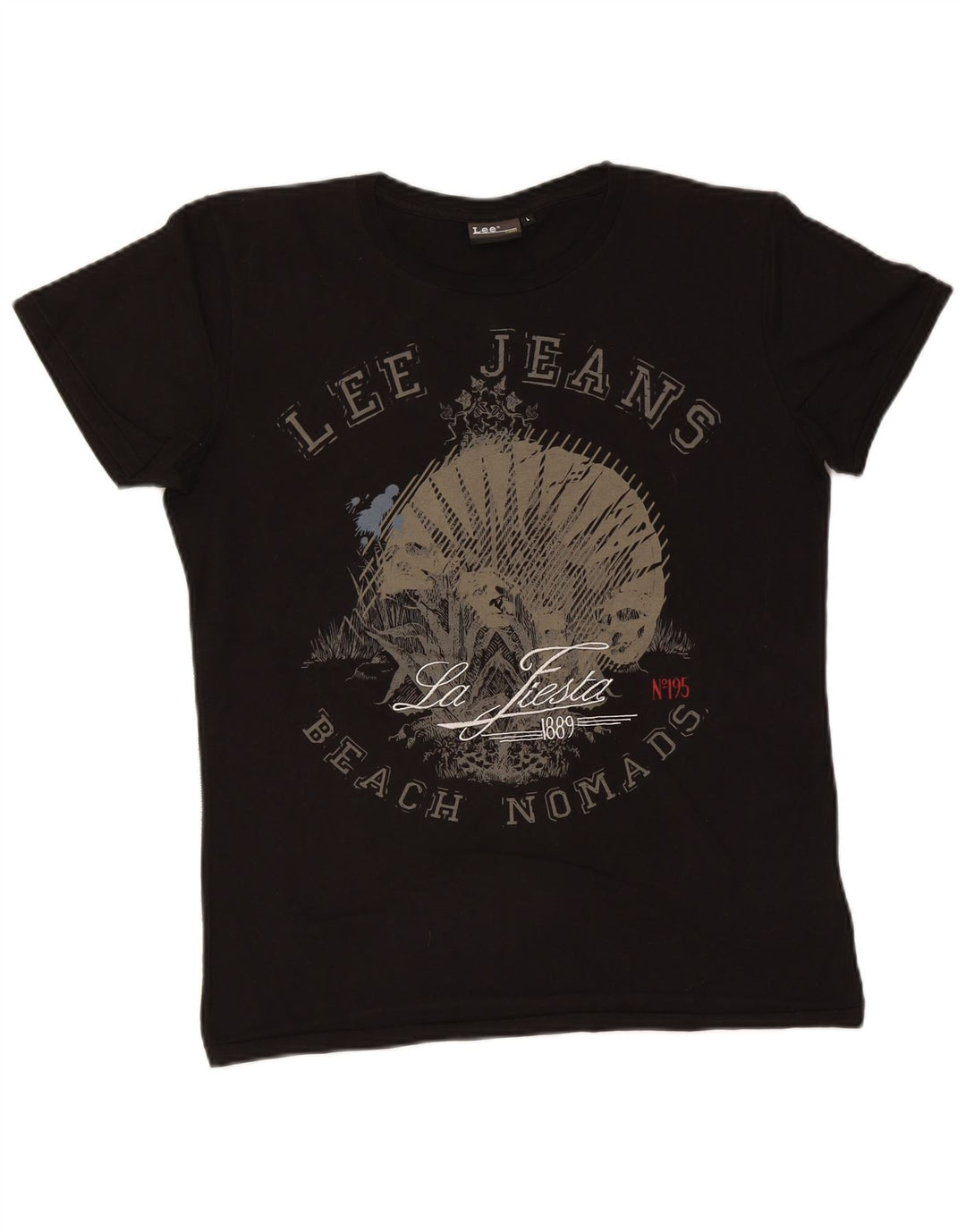 Lee Herren-T-Shirt mit Grafik, groß, aus schwarzer Baumwolle