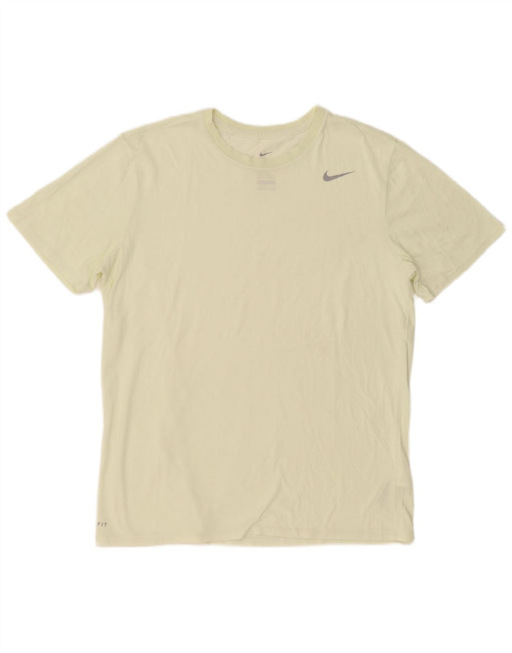 Nike Herren Athletic Cut T-Shirt Top Große gelbe Baumwolle