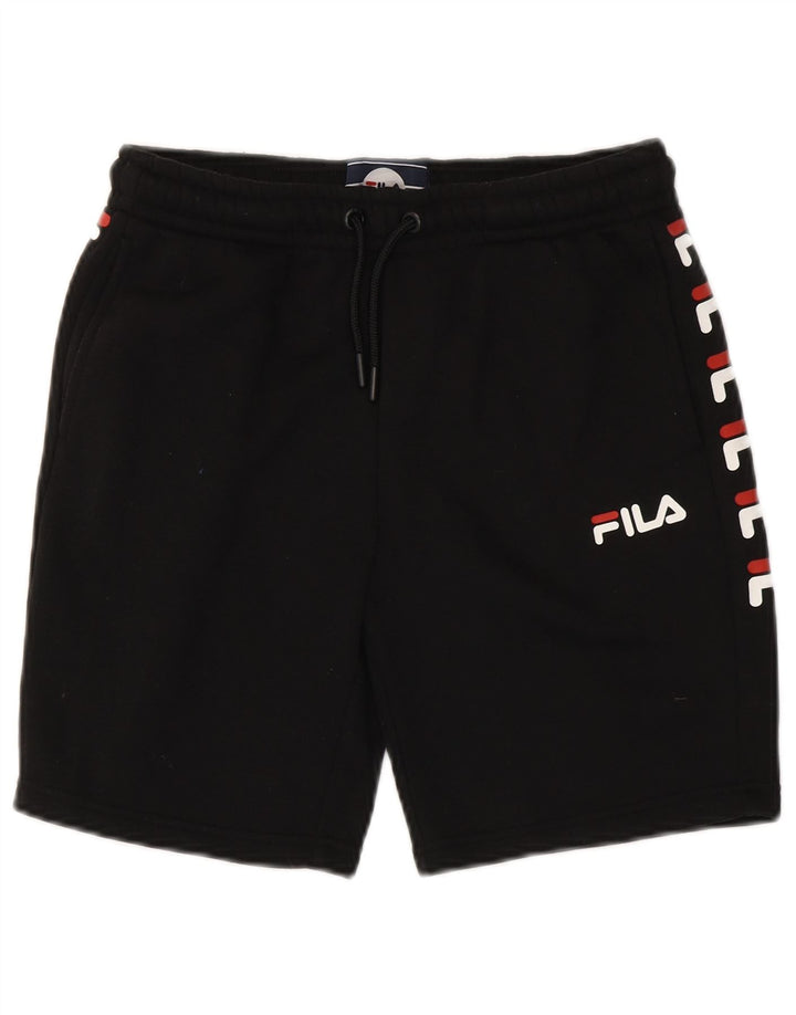 Fila Graphic Sportshorts für Jungen, 13–14 Jahre, schwarzes Polyester