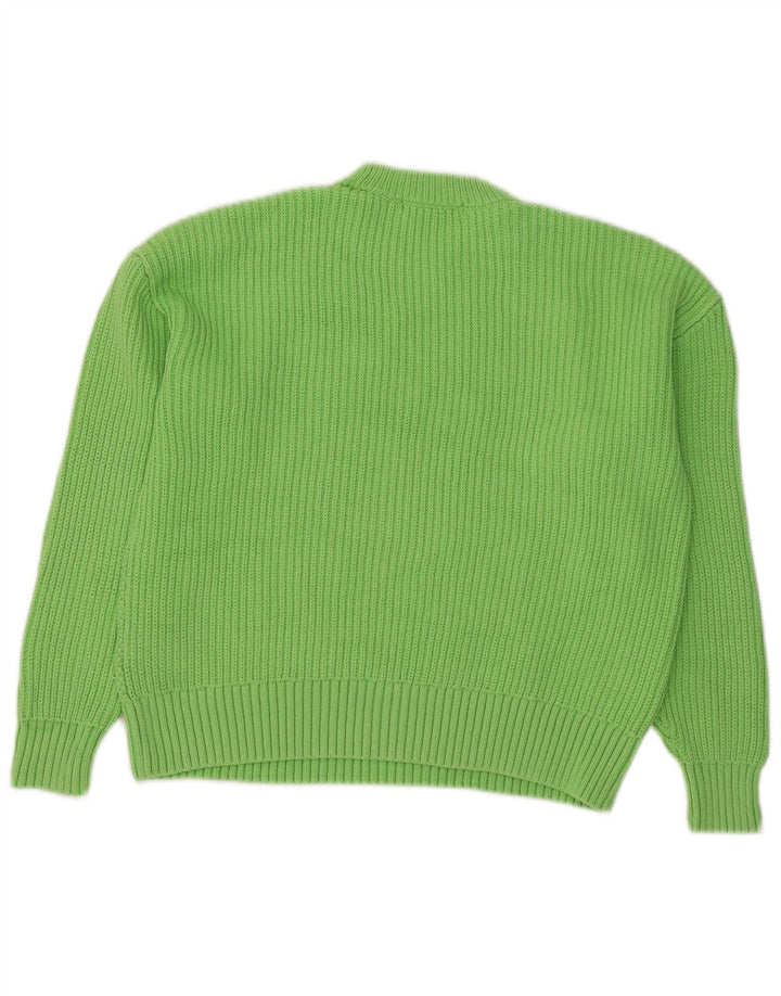 Marks & Spencer Damen Crop Crew Neck Pullover Pullover UK 14 Mittelgrün