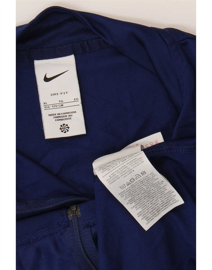 Nike Jungen-Trainingsanzug-Top-Jacke, 12–13 Jahre, XL, Marineblau, Polyester