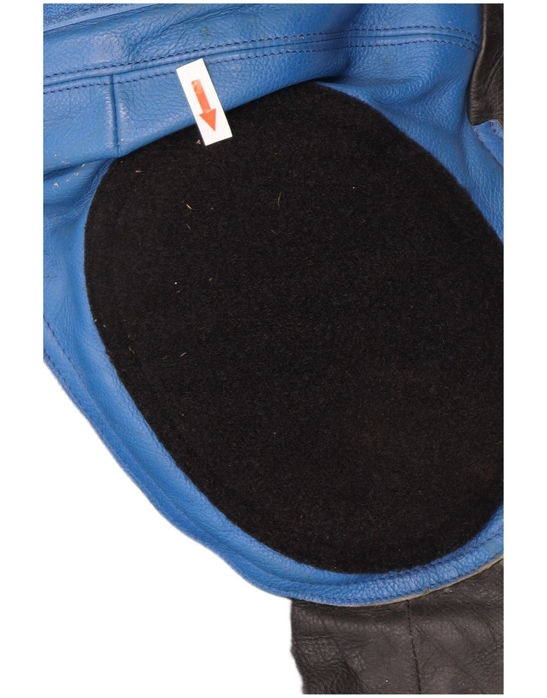 AXO Herren-Overall aus Leder mit Racer-Grafik, IT 56 2XL, blaues Colourblock-Leder