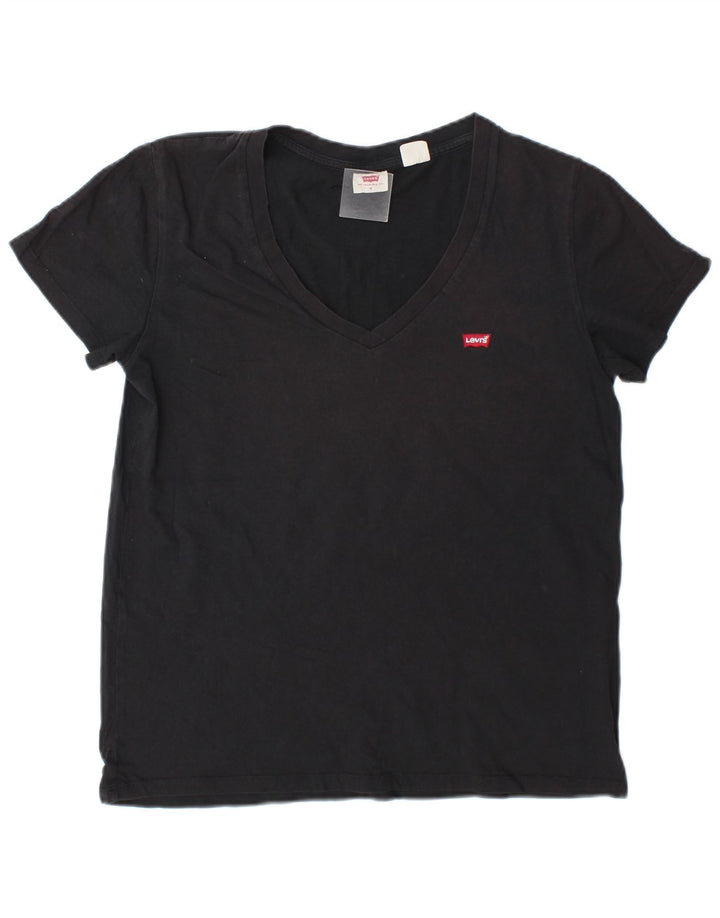 Levi's Damen T-Shirt Top UK 14 Mittelgraue Baumwolle