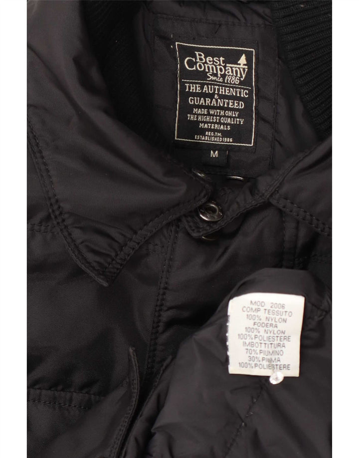 Best Company gepolsterte Herrenjacke UK 38 Mittelschwarzes Nylon