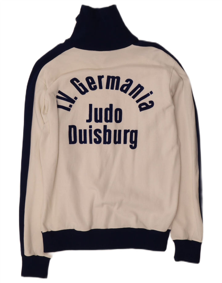 Puma Womens Graphic Trainingsanzug Top Jacke UK 16 Large Weiß Colourblock