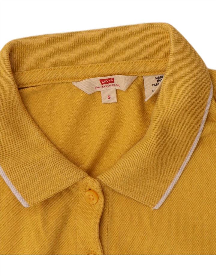 LEVI'S Damen-Poloshirt, kleine gelbe Baumwolle